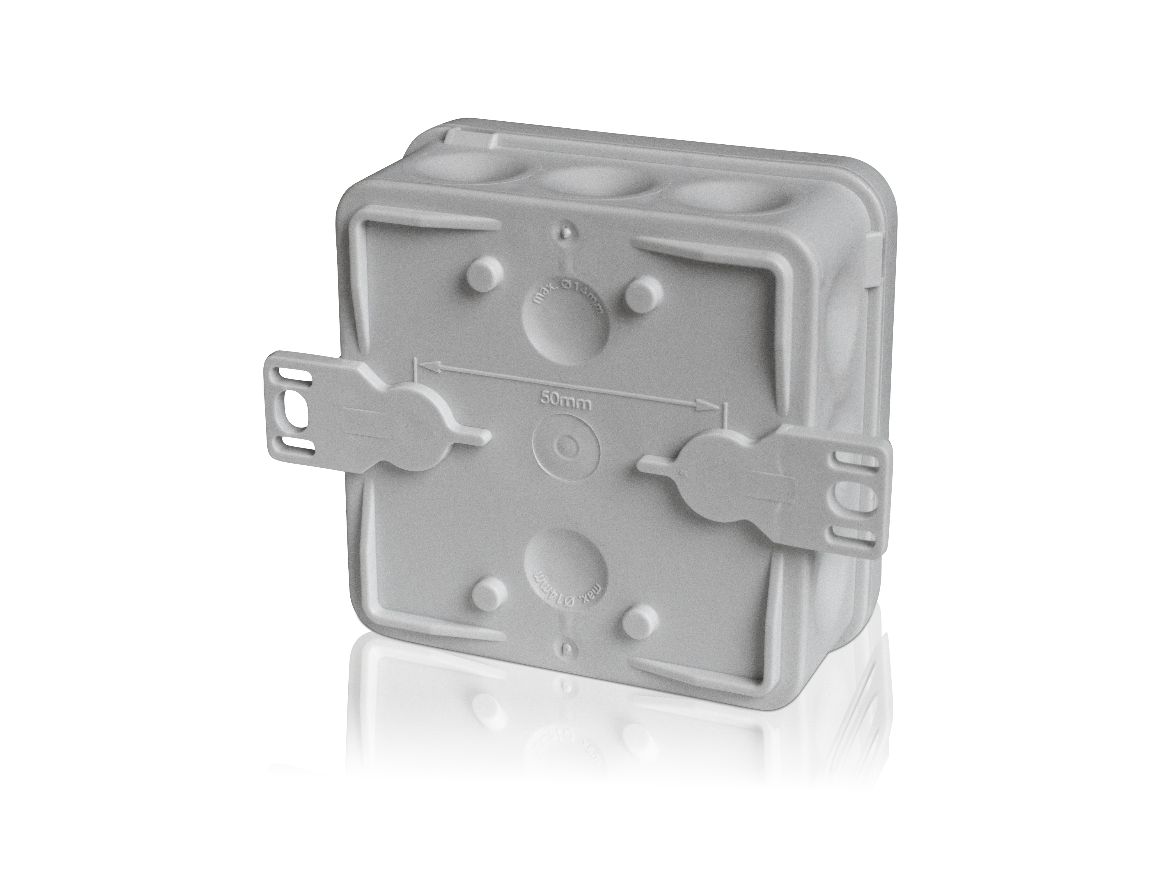 F-Tronic FR Abzweigkasten E1200gr, 80x80x37mm, IP55, gr/gr, mit Durchstoßmembran F-Tronic FR Abzweigkasten E1200gr, 80x80x37mm, IP55, gr/gr, mit Durchstoßmembran